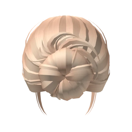 low messy bun in blonde