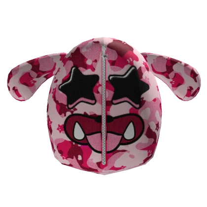 PINK CUTE Y2K CAMO ZIP-UP HOODIE