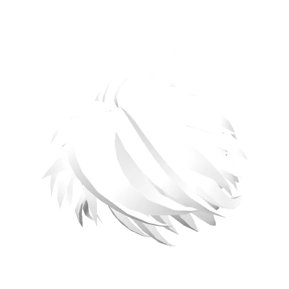 White Messy Hairstyle Anime Fluffy