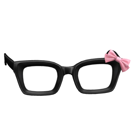 Essential Chunky Boxy Glasses w/ BOW (Black)