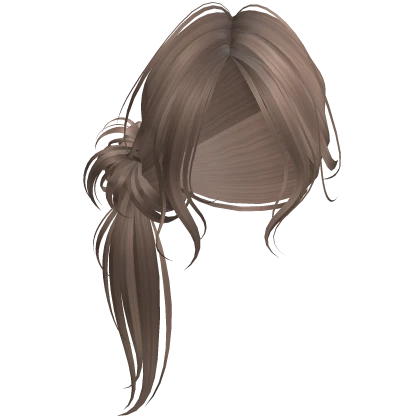 lazy emo y2k vamp girl half ponytail hair milktea