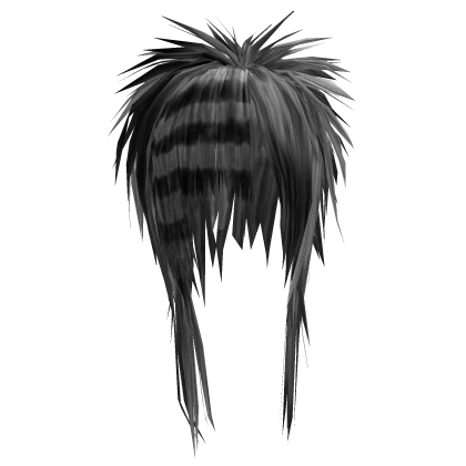 Spiky Messy Bangs (Grey/Black)