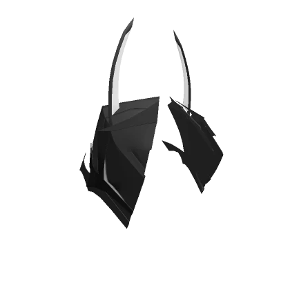 Black Opened Metal Oni Mask