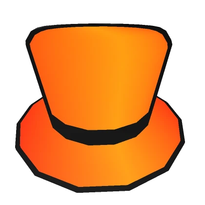 Cartoony Red & Orange Top Hat