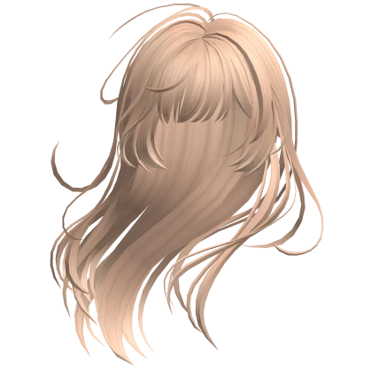 Blonde Wind-Blown Long Anime Hair