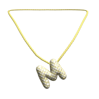 Preppy Bubble Initial Necklace M 3.0 Gold