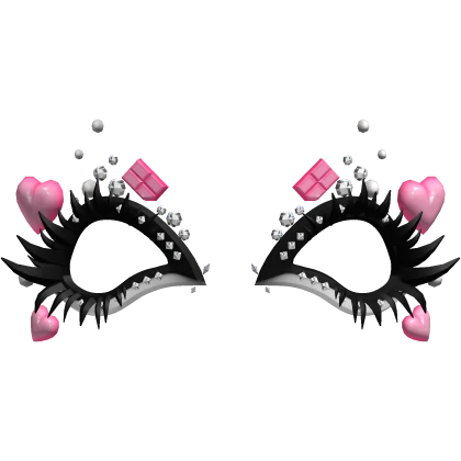 gyaru lashes with Gems and Pink Chocolate