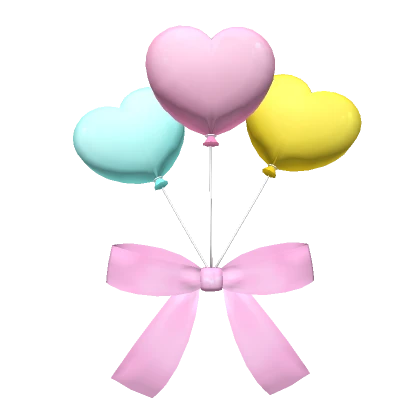 Bow Full of Vibrant Heart Balloons