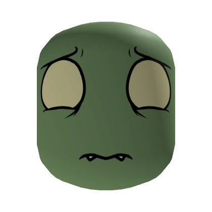 Sad Zombie Face [Moss Green]