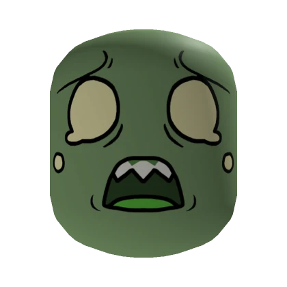 Crying Zombie Face [Moss Green]