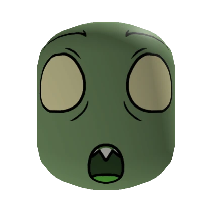 Shocked Zombie Face [Moss Green]