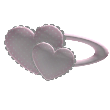 : cutesy pink ruffled hearts hairclip ♡