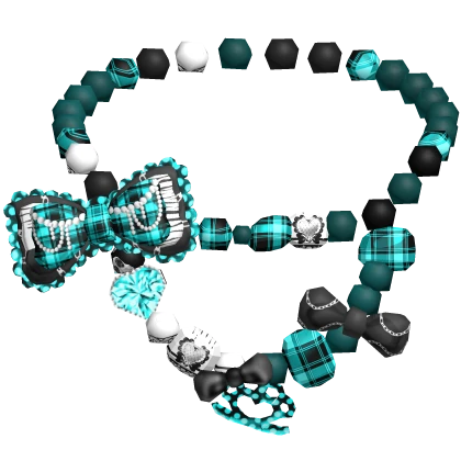 y2k mcbling gyaru charm cyan necklace scene