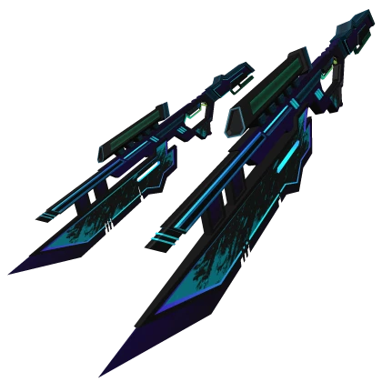 [1.0] EDM Neon Grunge Dual Waist Sword