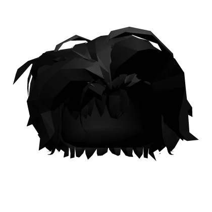 Black Wavy Messy combed back Hair