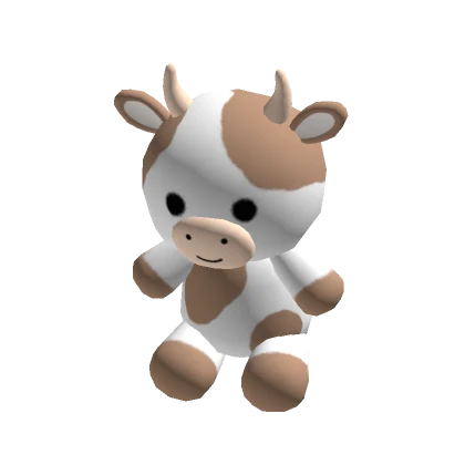 Adorable Huge Brown Cow Plushie (Hand)