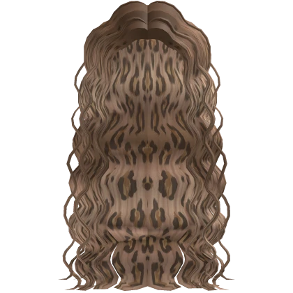 Long Wavy Soft Curly Hair in Leopard Blonde