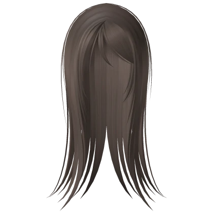 ♰ vampire goth emo wispy long straight hair brown