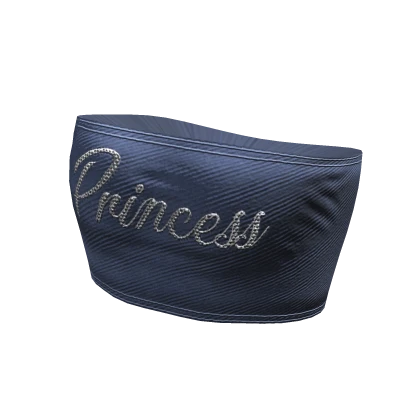 Y2K Princess Tube Top | Denim Blue 