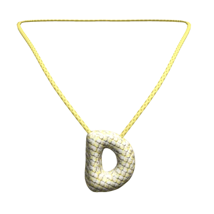 Preppy Bubble Initial Necklace D 3.0 Gold