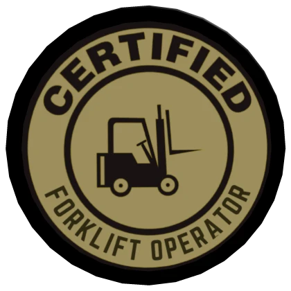Forklift Certified Badge