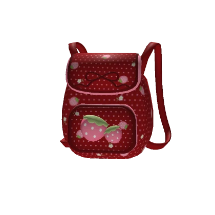 kawaii red polkadot strawberry backpack (3.0)