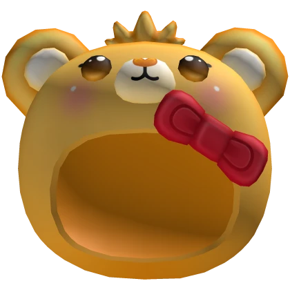 ꒰ cute orange love kitty bear hat ♡꒱