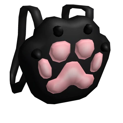 1.0 cute black cat paw backpack