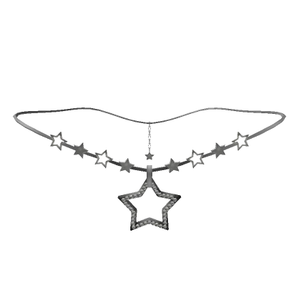 Y2K Metal Star Necklace With Pearls 1.0