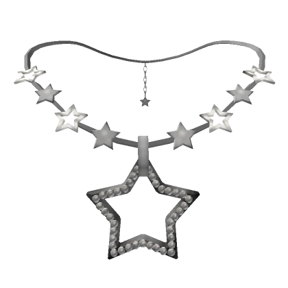 Y2K Metal Star Necklace With Pearls 3.0