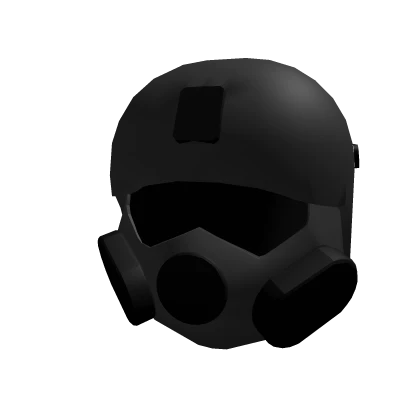 Tactical Black Helmet w/ Gas Mask