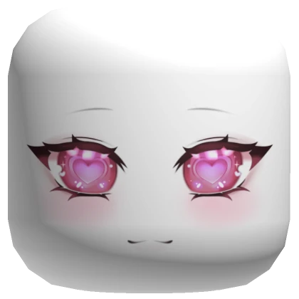 Sparkling Pink Anime Eyes [White]