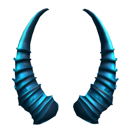 Teal Evil Demon Horns