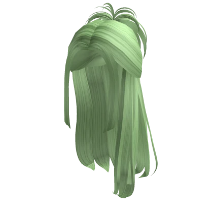 Green Y2K Aesthetic Swoop HalfUp Ponytail