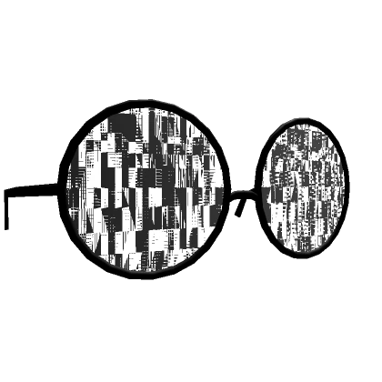 Round Static Glitch Glasses (ANIMATED)