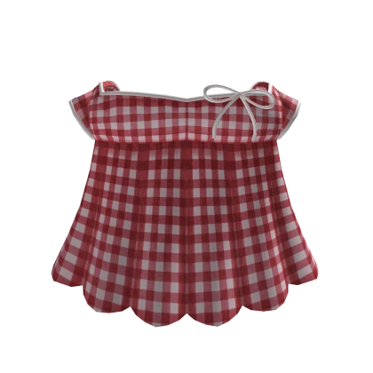 ♡ cute red plaid dress with pink bow cutesi