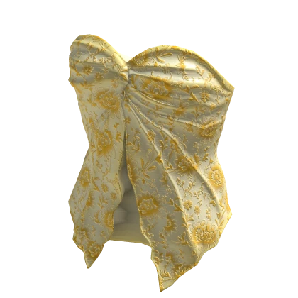 Yellow Floral Willow Summer Twisted Tube Top