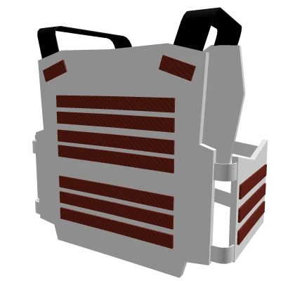 Tactical White Vest w/ Red Highlights