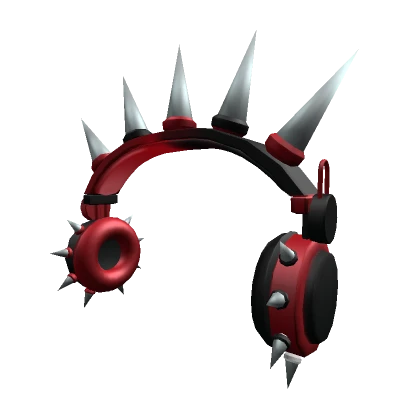 Spikey Red Dual Faded Headphones