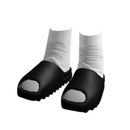Ye Slides w Socks (Black)