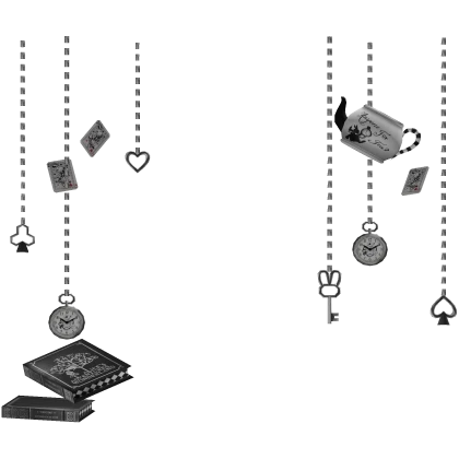 ♤ ♧ wonderland bunny magic tea party backdrop ‥…━⛧