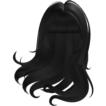 Windy black flowing anime hair