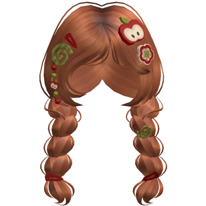 ♡ igari mori kei red apple twin braids (ginger)