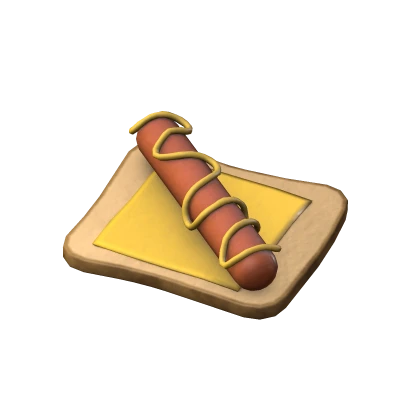 hotdog on bread with cheese and mustard