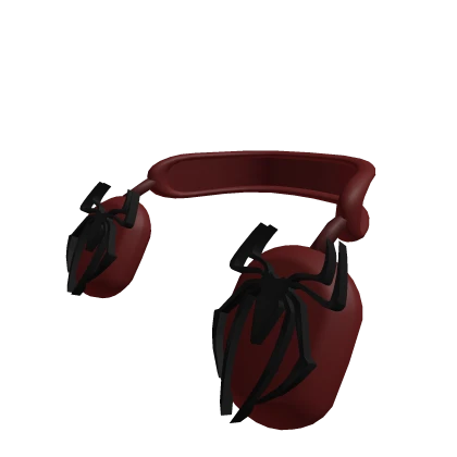 Casual Black Spider Headphones (RED)