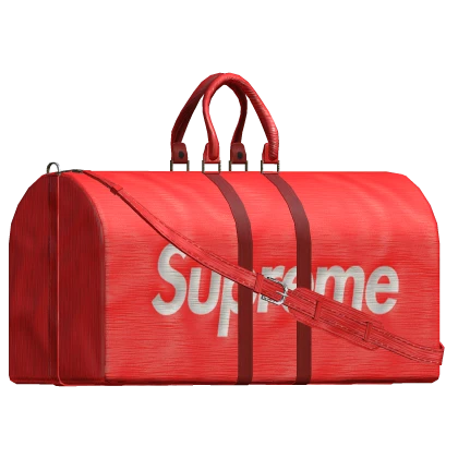 LV x Supreme Keepall Bandouliere Red Duffle Bag