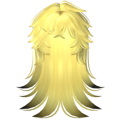 Yellow Messy Long Wolf Cut
