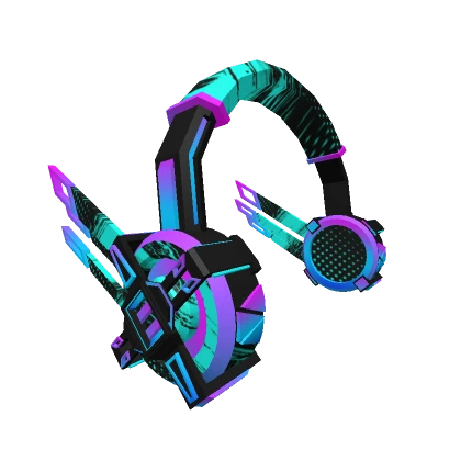 Neon Grunge EDM Headphones