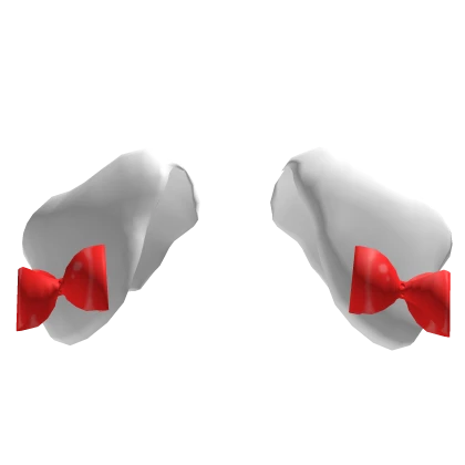 White Dog Ears w/ Red Bows