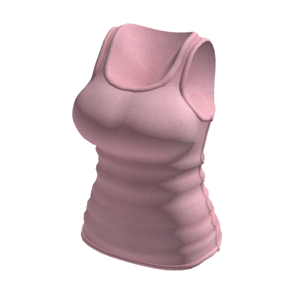 Pink Curvy Tank Top